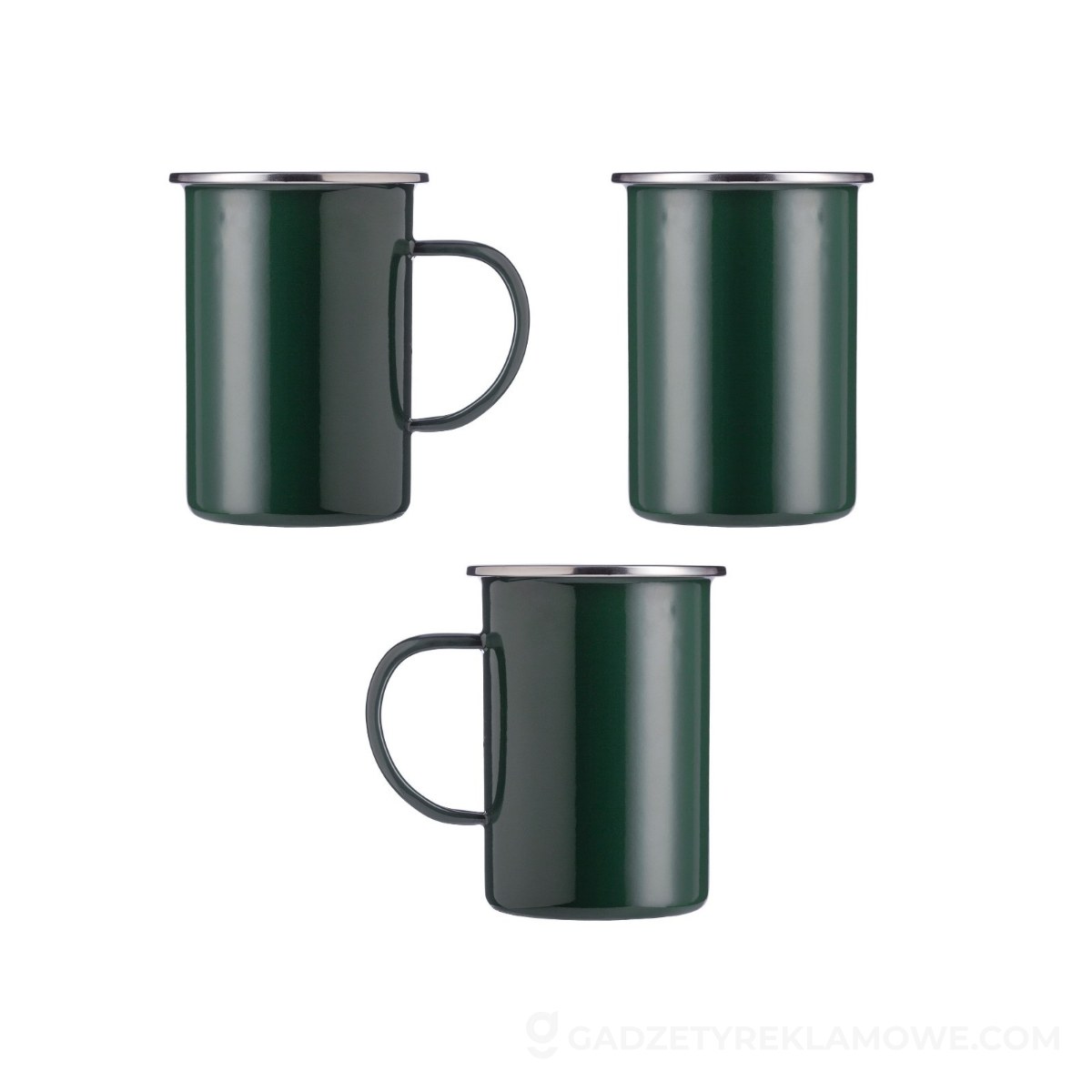 Emaliowany kubek 450 ml - zielony