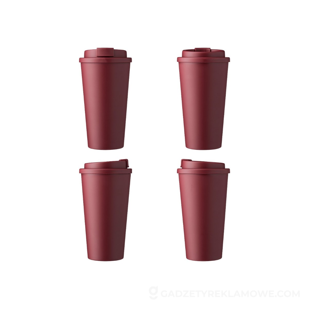 Kubek podróżny 475 ml - burgundowy