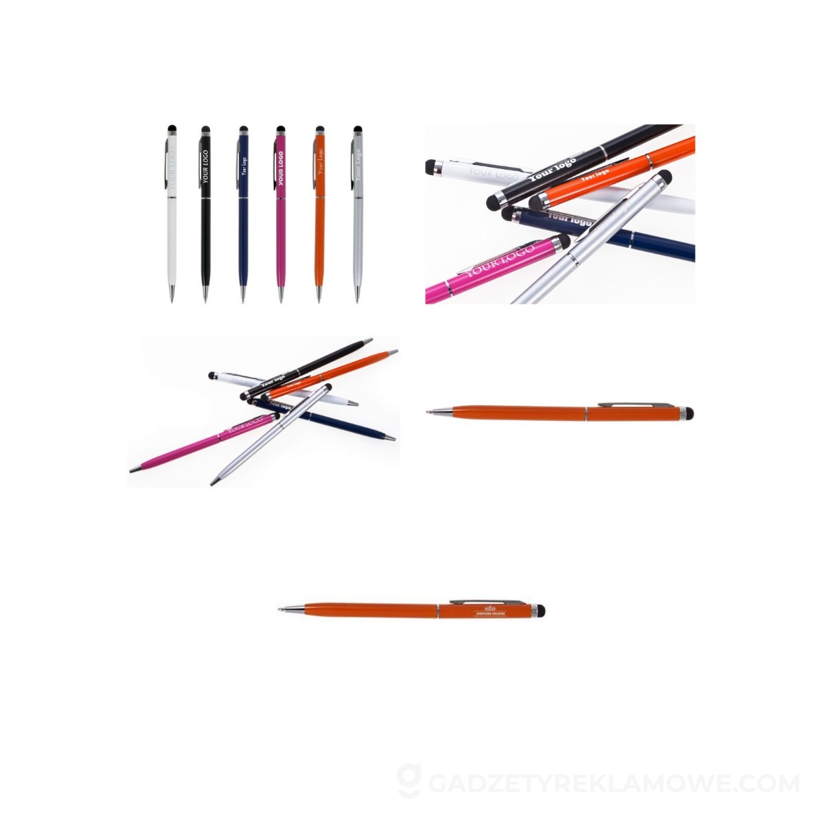 Długopis, touch pen | Irin - pomarańczowy