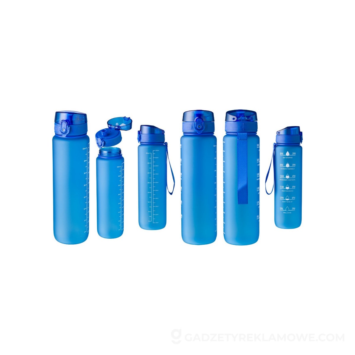 Butelka motywacyjna 1000 ml RPET - błękitna