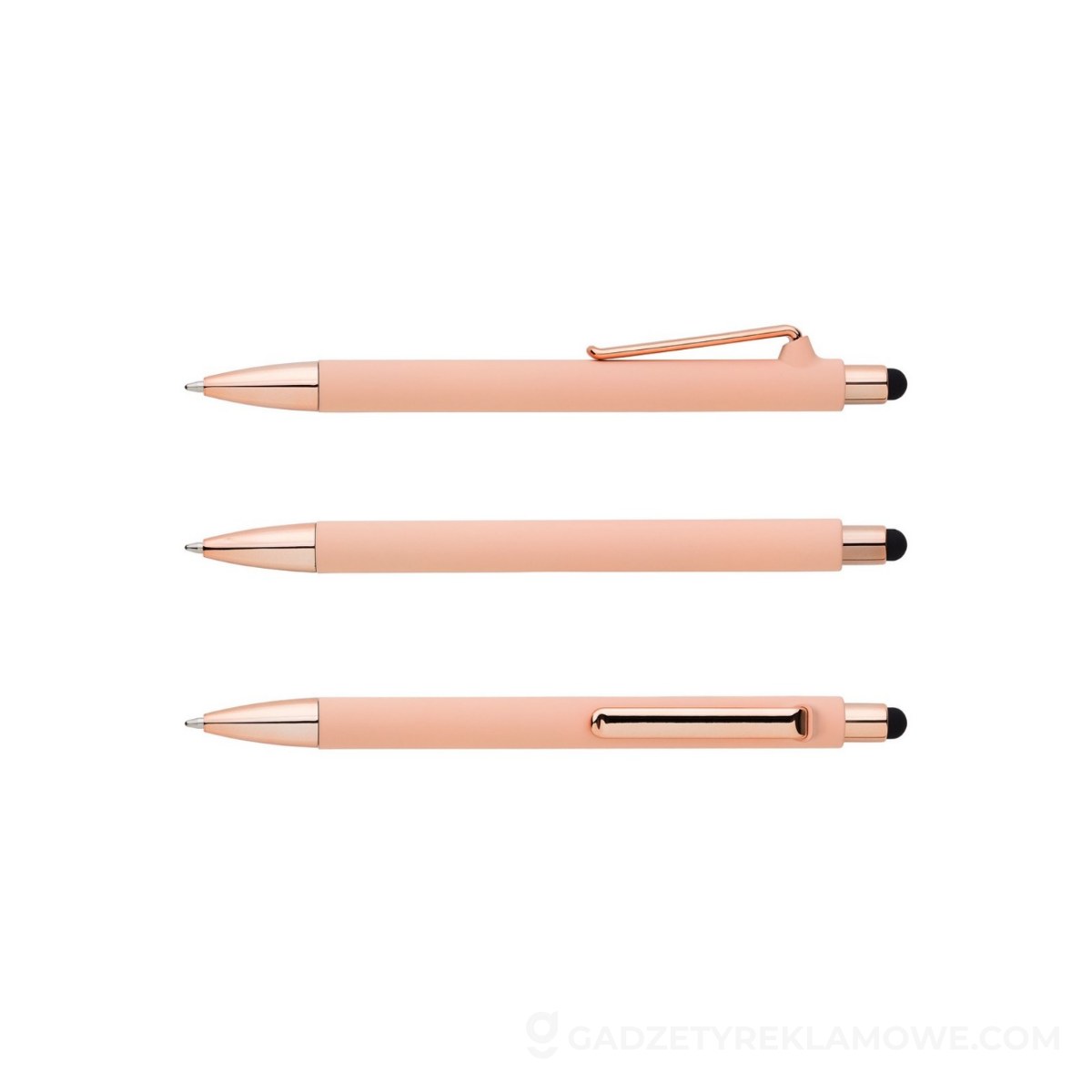 Długopis, touch pen - różowy