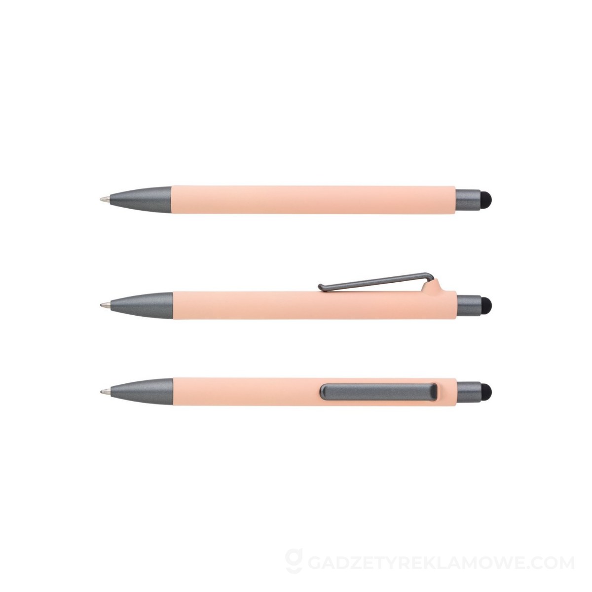 Długopis, touch pen - różowy
