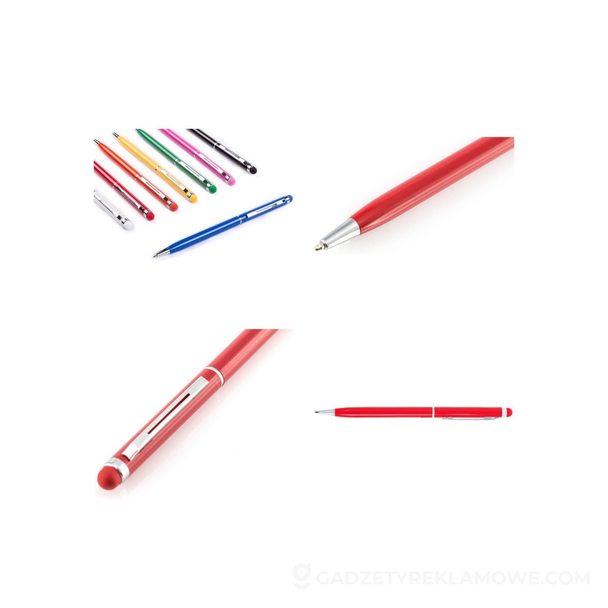 Długopis, touch pen - czerwony