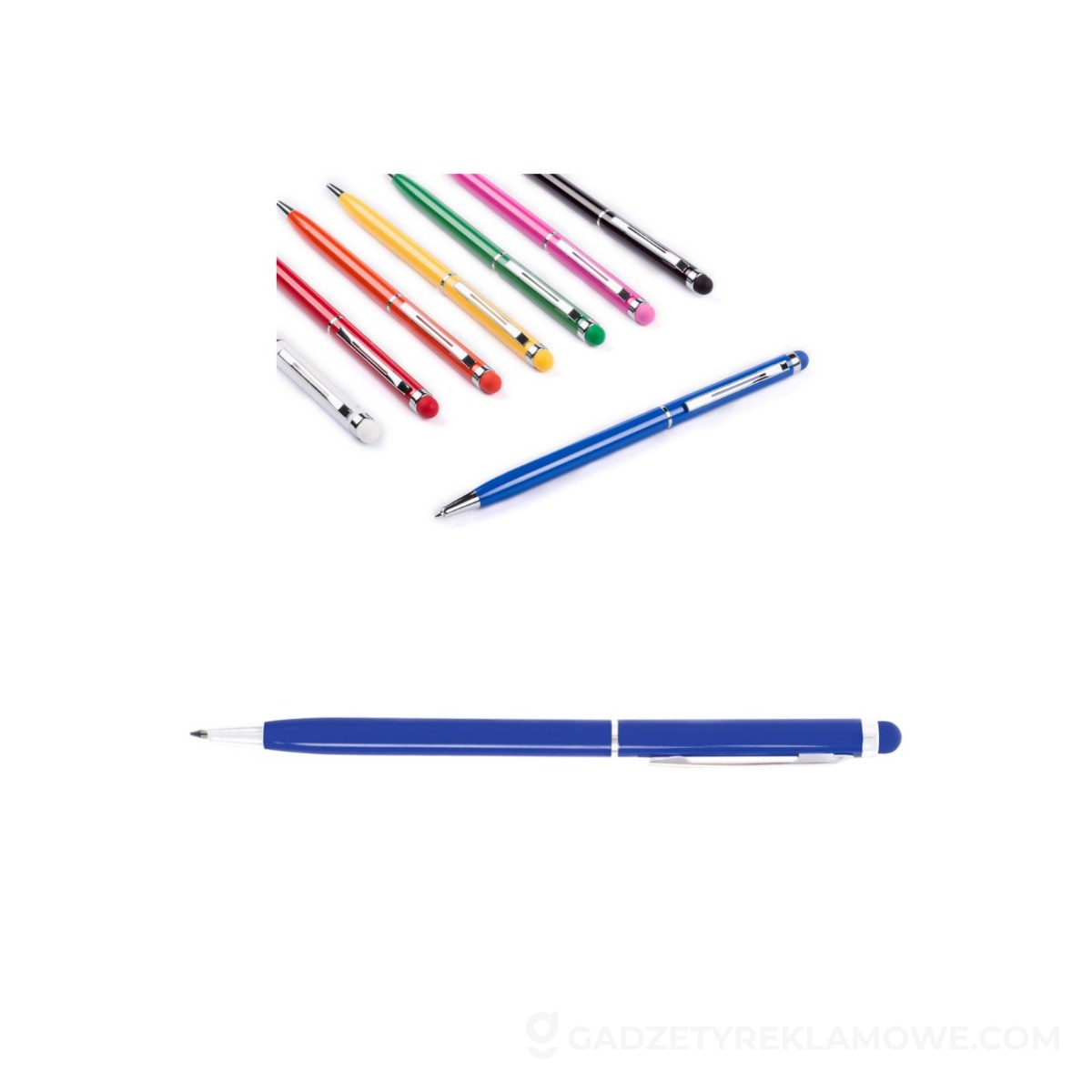 Długopis, touch pen - niebieski