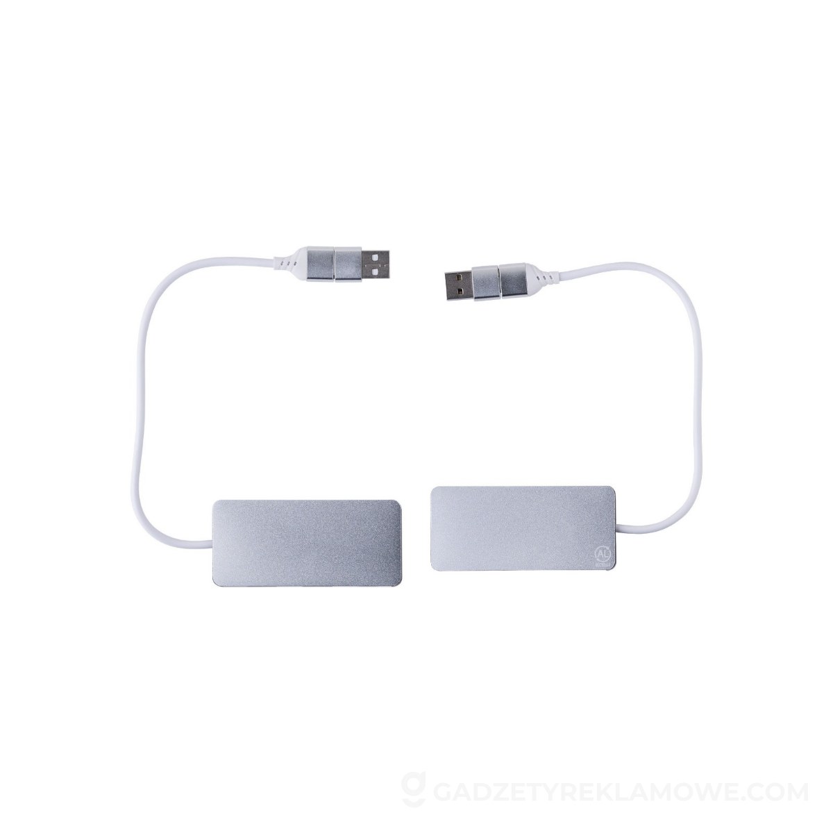Hub USB i USB typu C - srebrny
