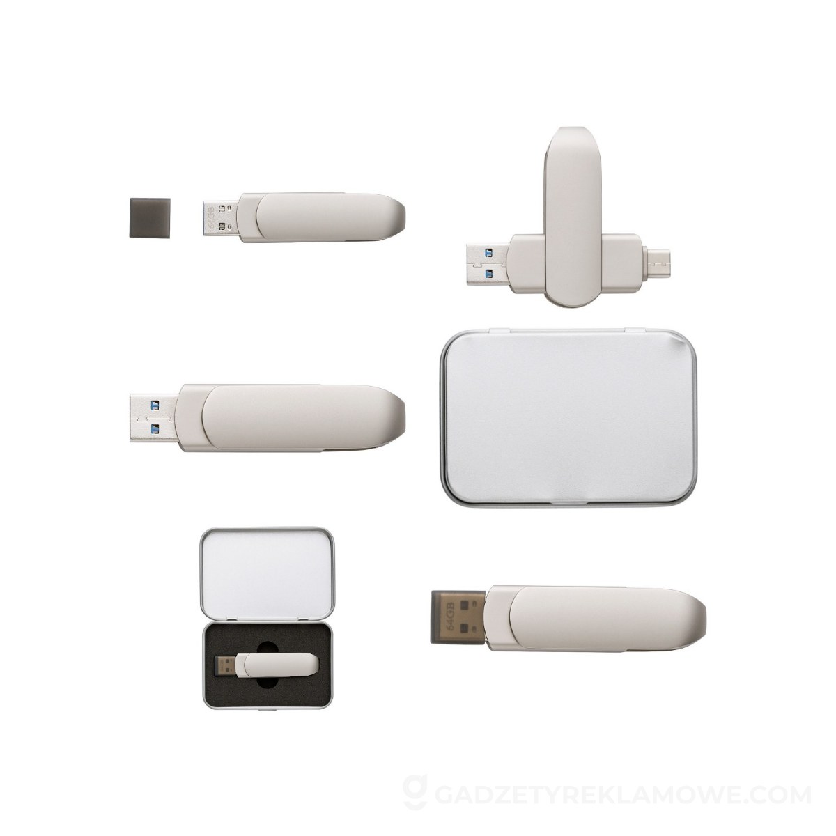 Pamięć USB 64 GB - srebrna