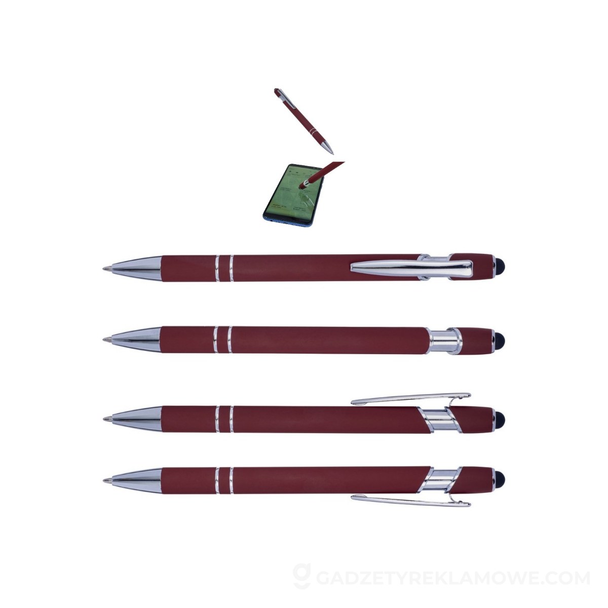 Długopis, touch pen - czerwony