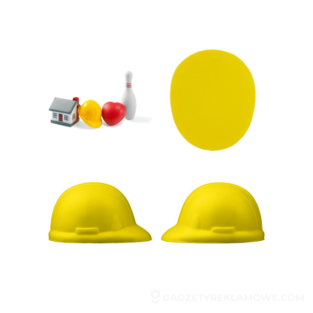 Antystres "kask" - żółty