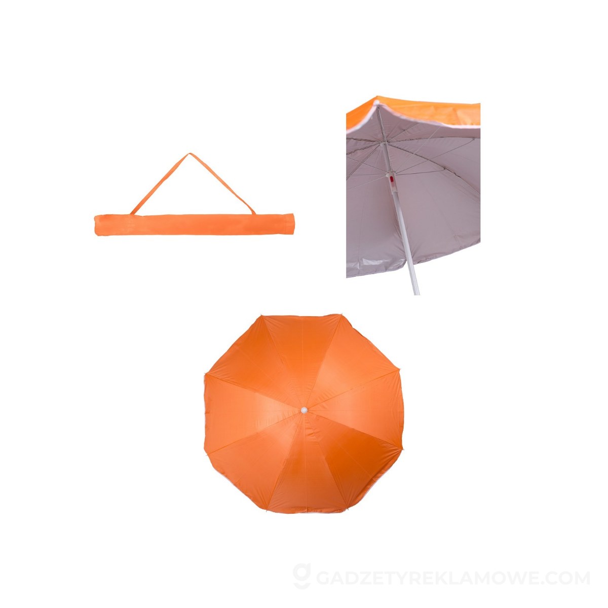 Parasol plażowy - pomarańczowy