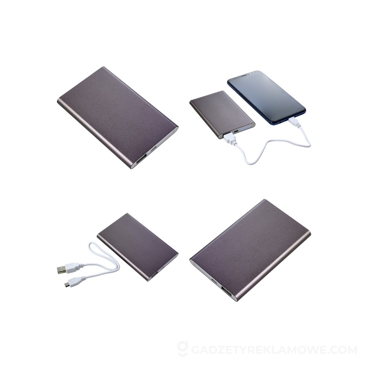 Power bank 4000 mAh - grafitowy