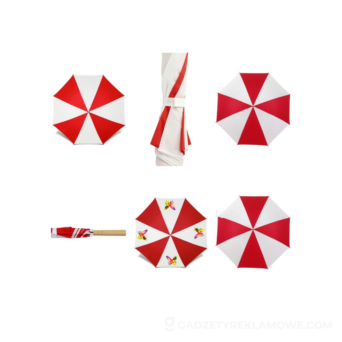 Parasol automatyczny - czerwony