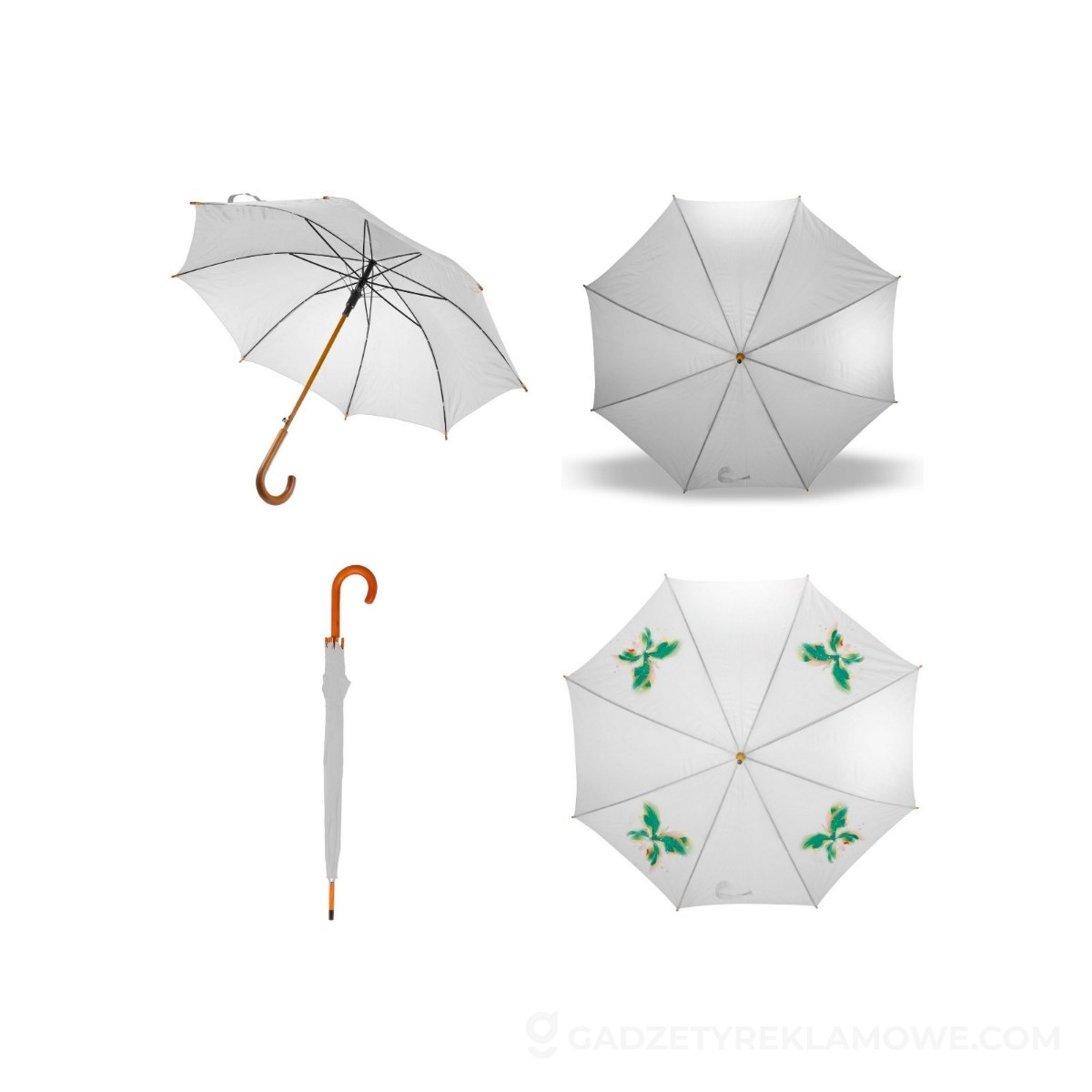 Parasol automatyczny | Hayden - biały