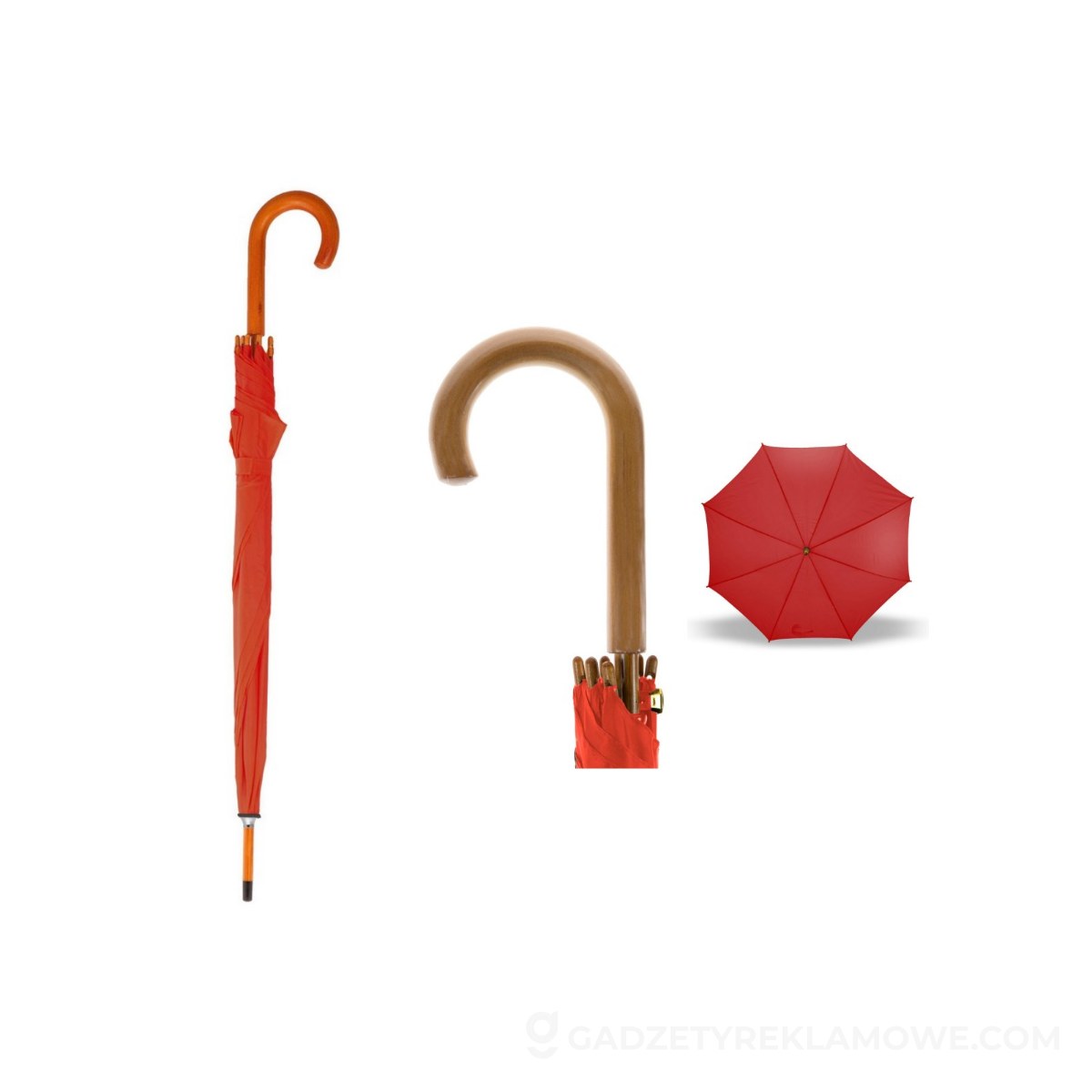 Parasol automatyczny | Hayden - czerwony