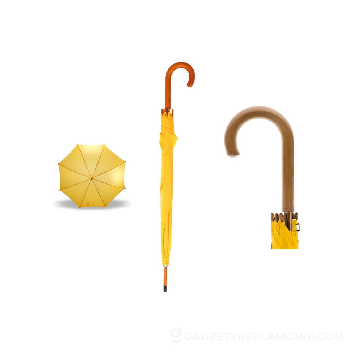 Parasol automatyczny | Hayden - żółty