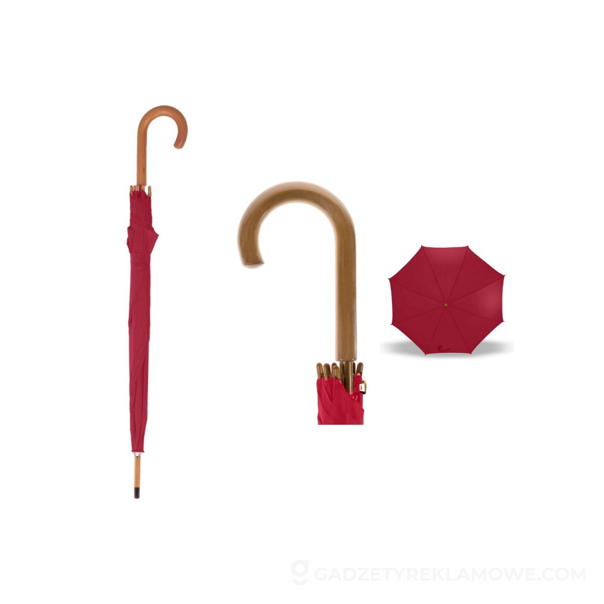 Parasol automatyczny | Hayden - burgundowy
