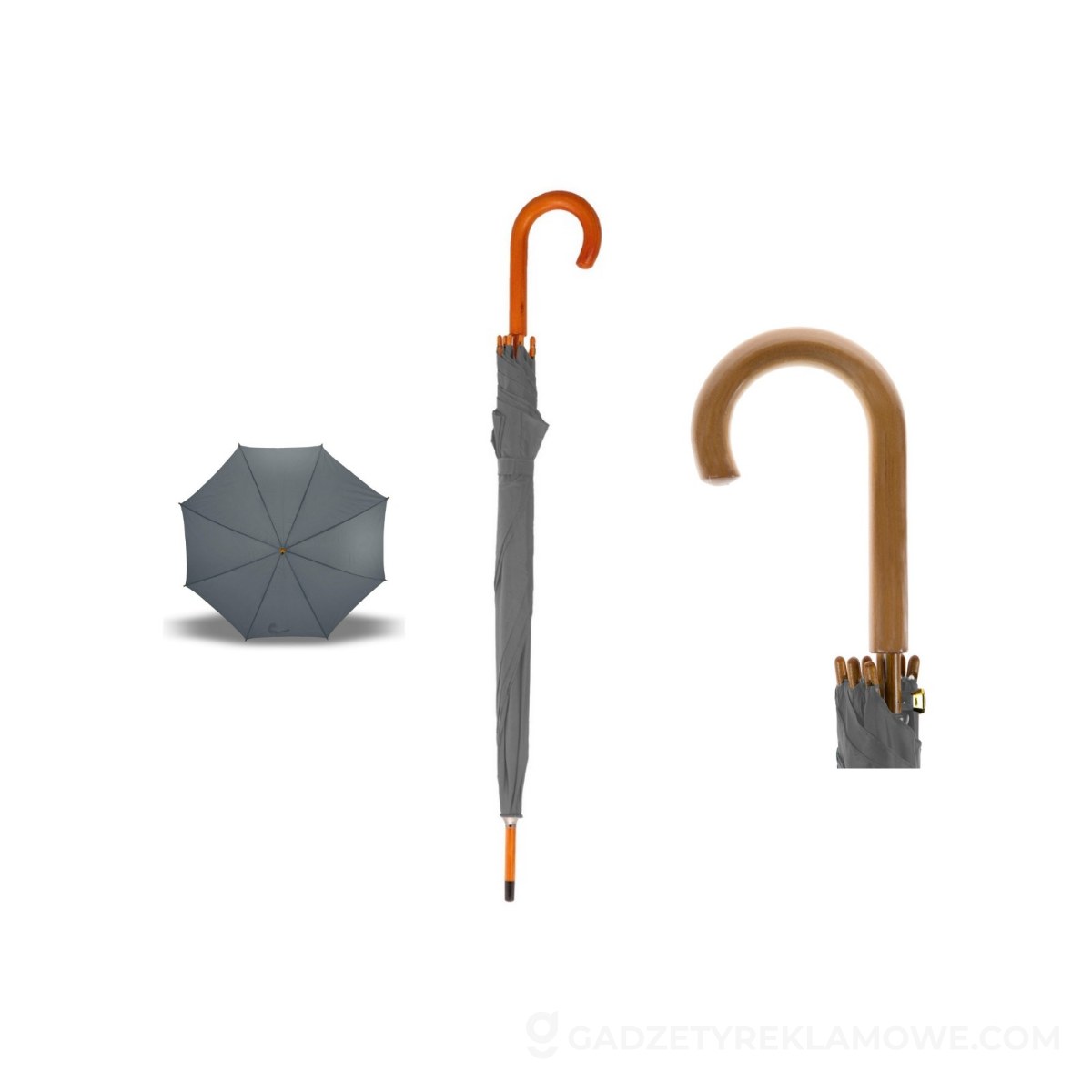 Parasol automatyczny | Hayden - szary