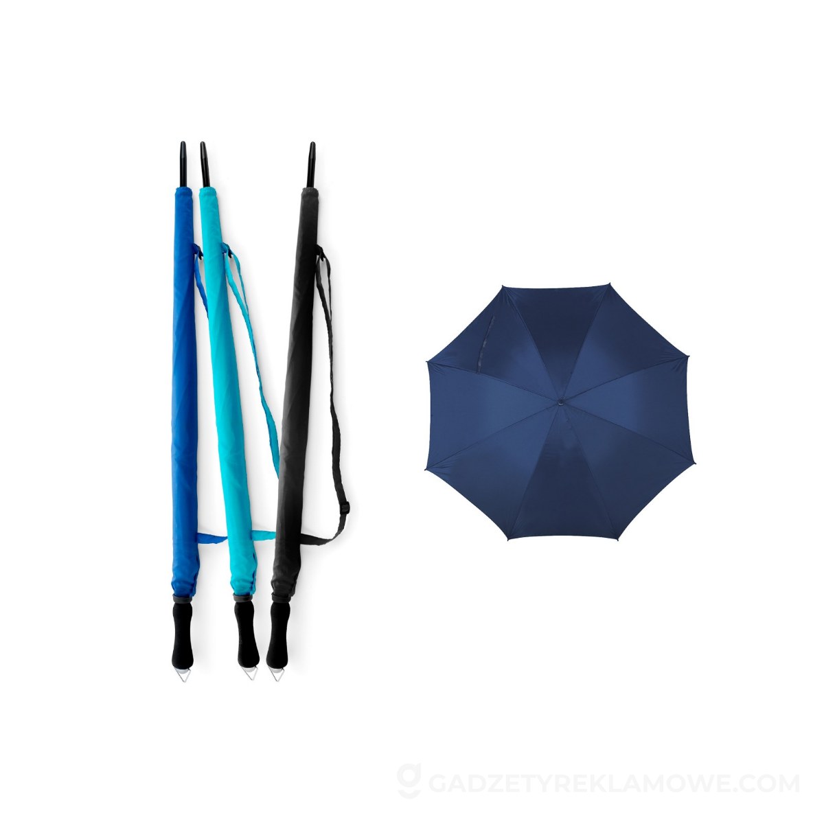 Parasol manualny - granatowy