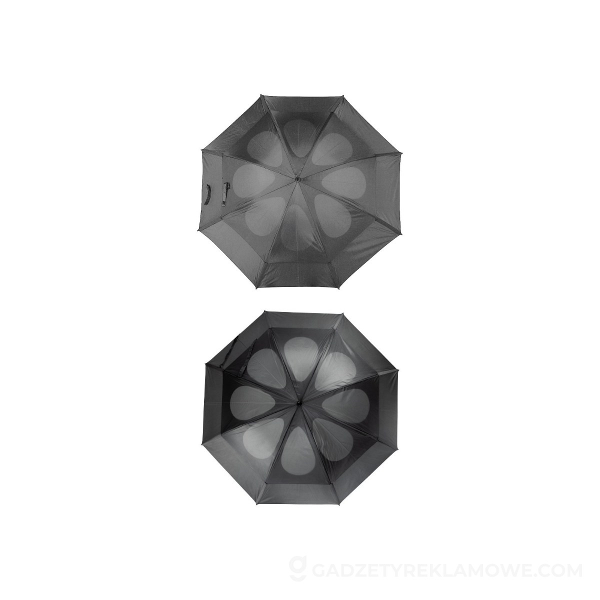 Wiatroodporny parasol manualny - szary