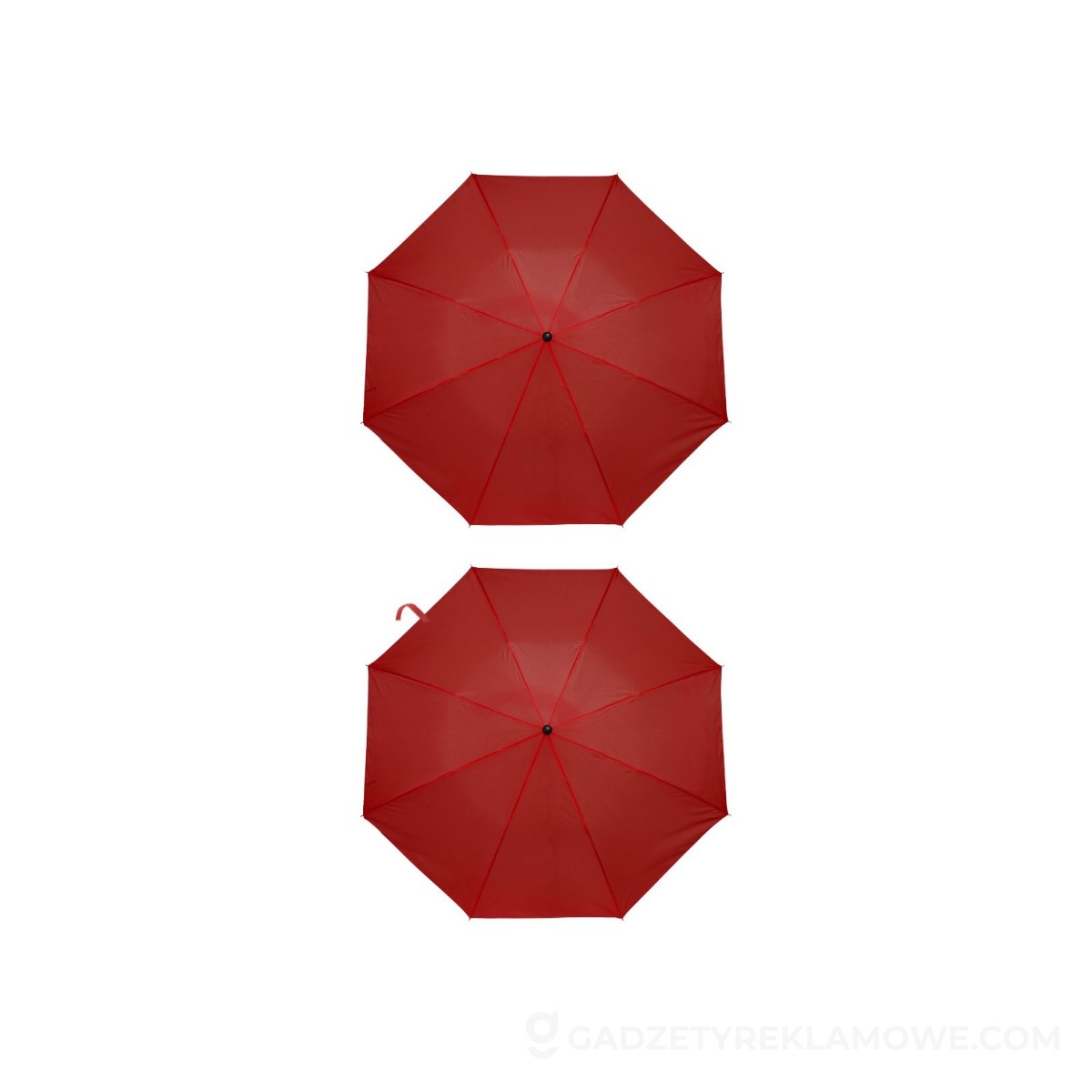 Parasol manualny, składany - czerwony