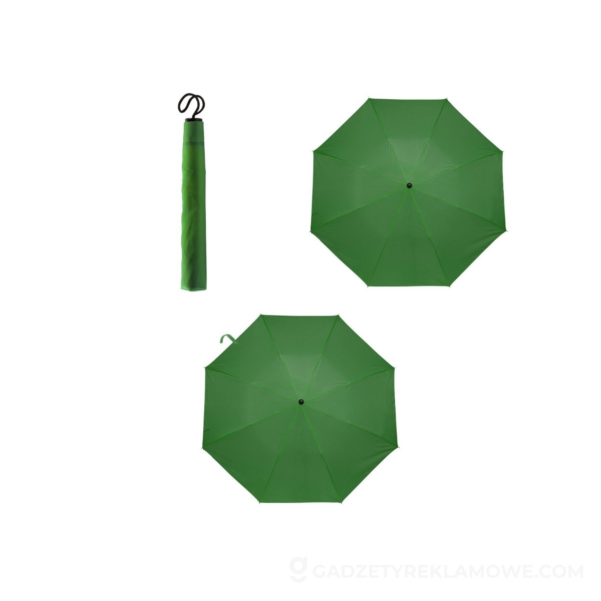 Parasol manualny, składany - zielony