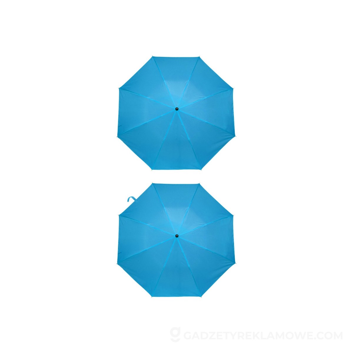Parasol manualny, składany - niebieski