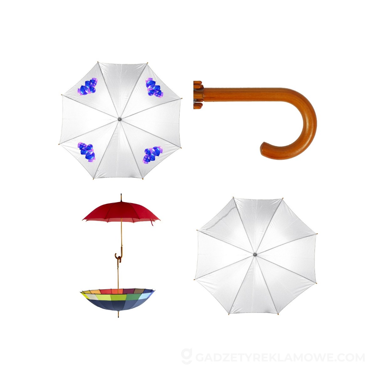 Parasol automatyczny - biały