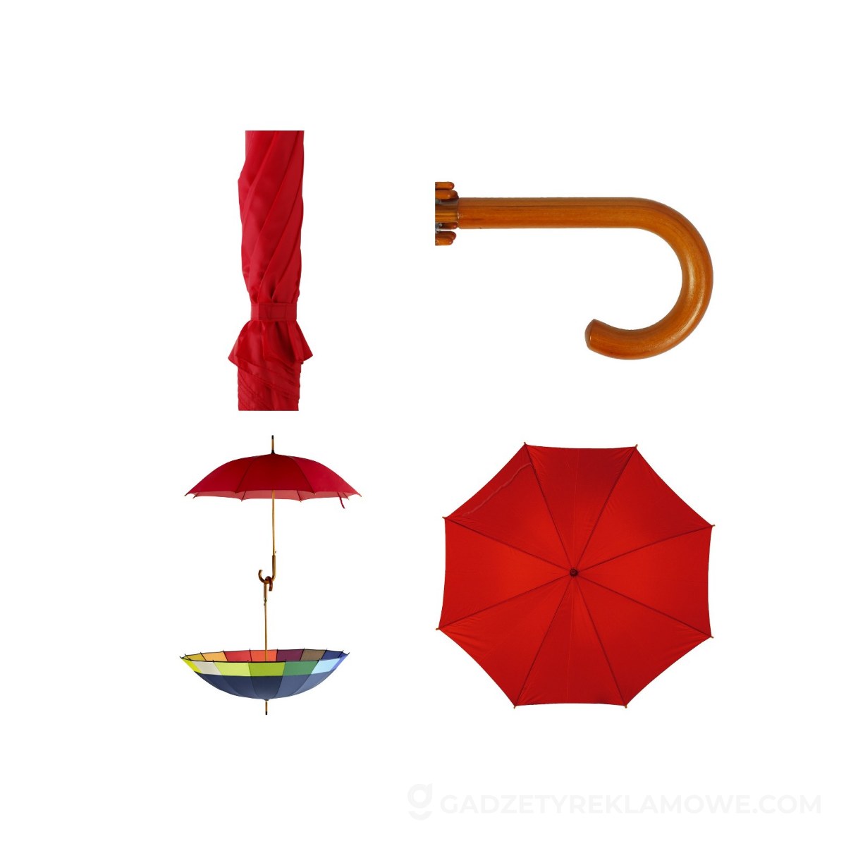 Parasol automatyczny - czerwony