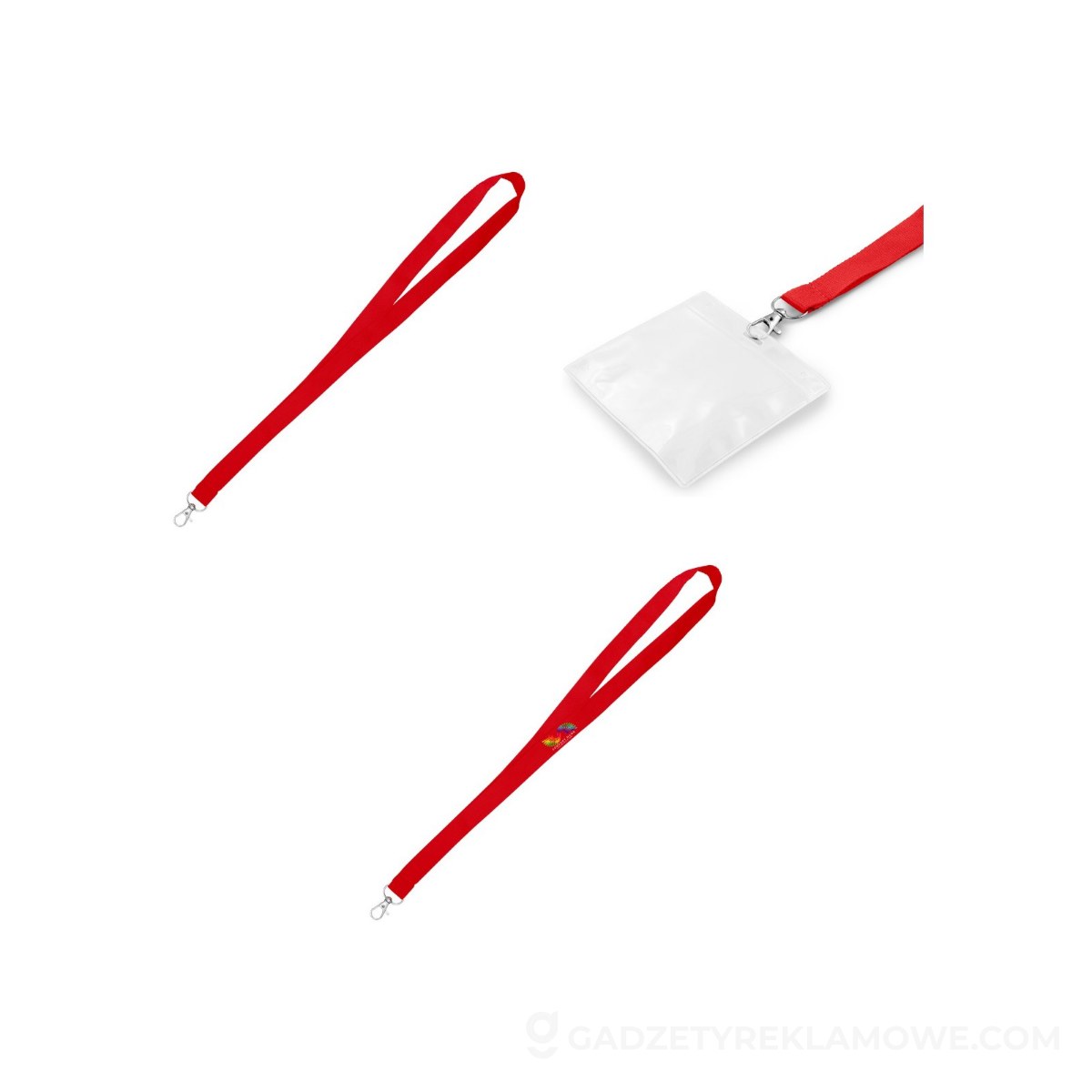 Smycz reklamowa - czerwona