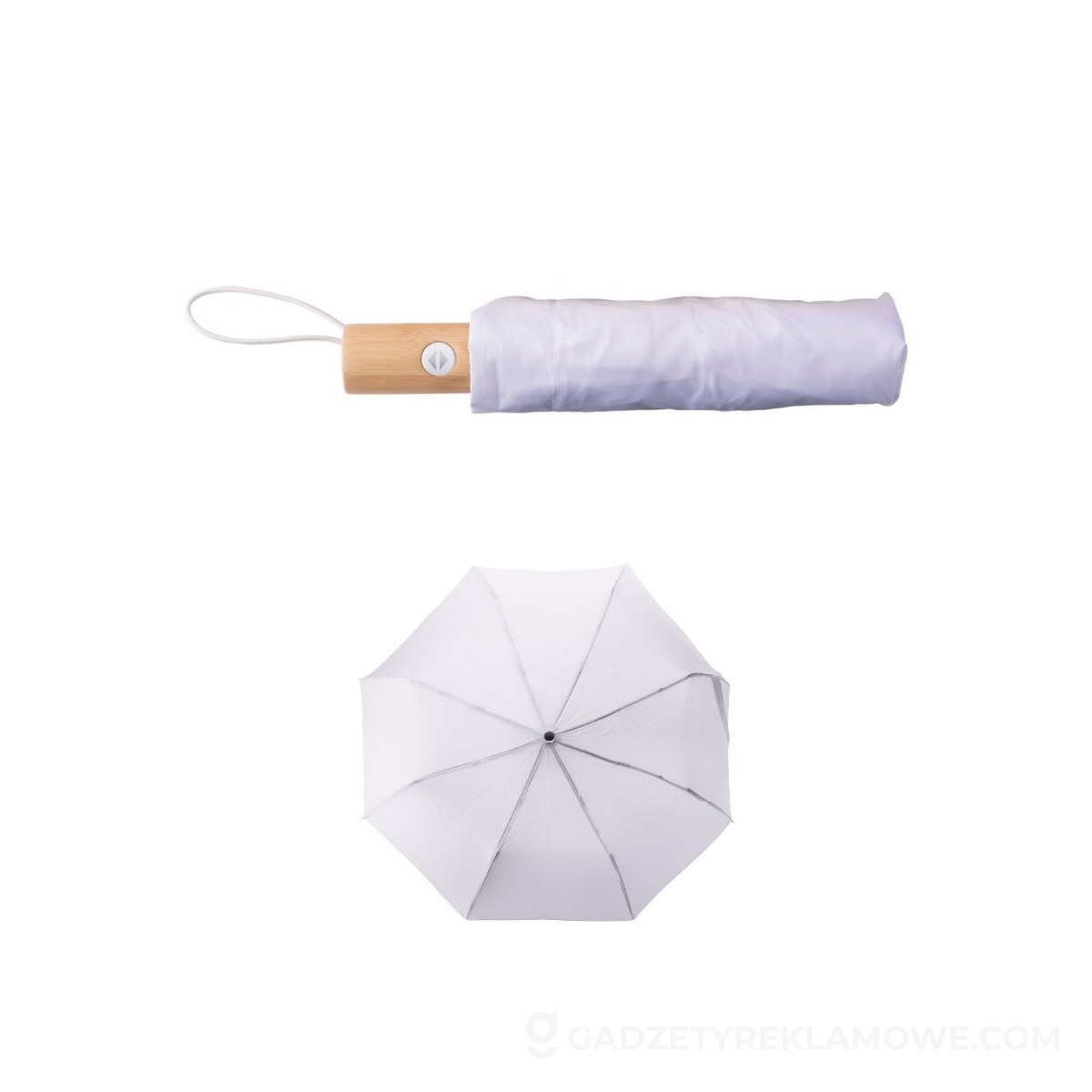 Parasol automatyczny RPET, składany - biały