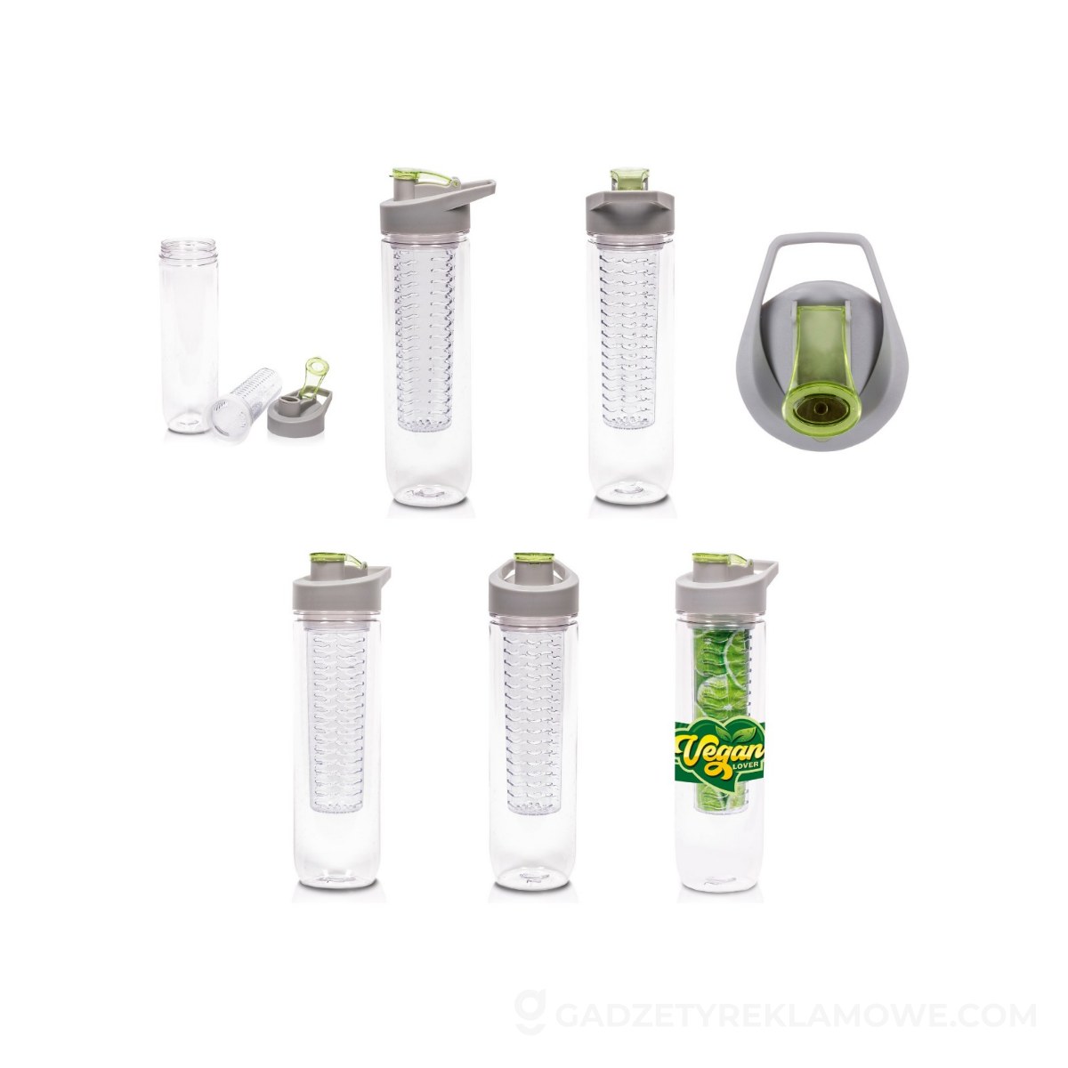 Butelka sportowa 800 ml Air Gifts | Frank - jasnozielona