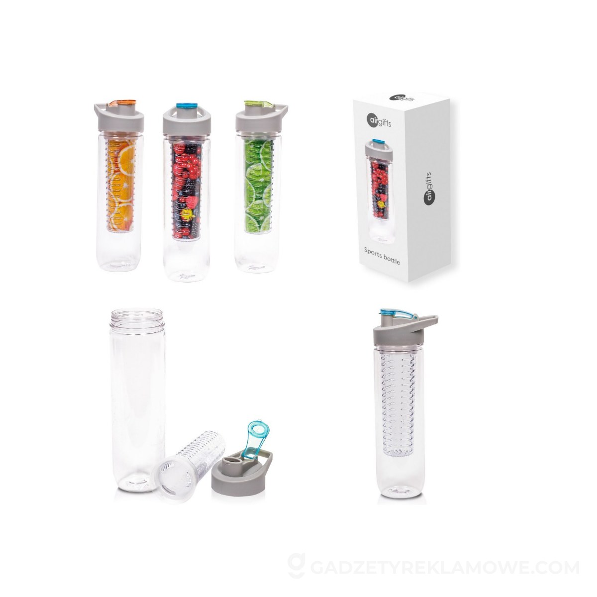 AXP-V4899-11-wariantu-watermark Butelka sportowa 800 ml Air Gifts | Frank - niebieska
