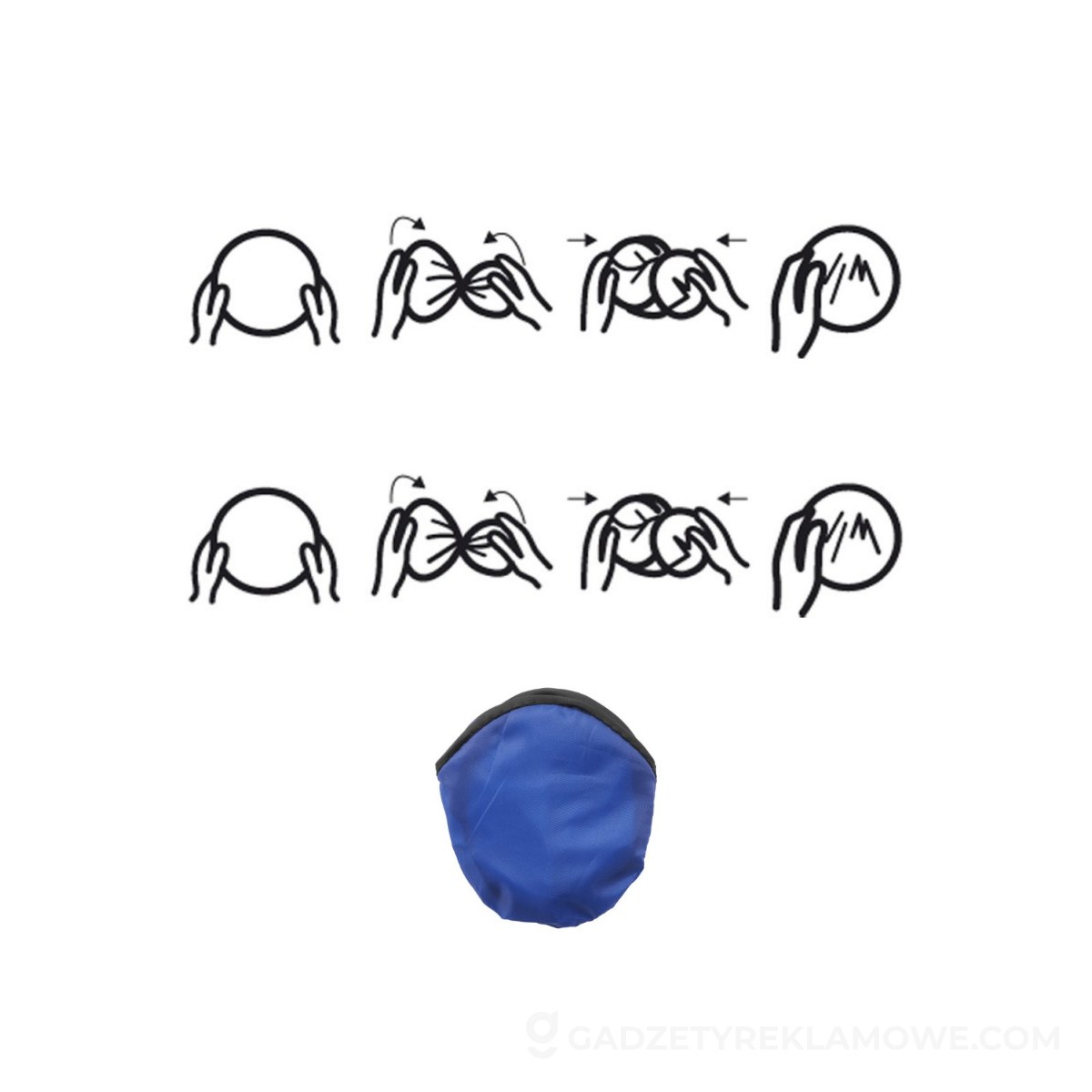 Składane frisbee - granatowe