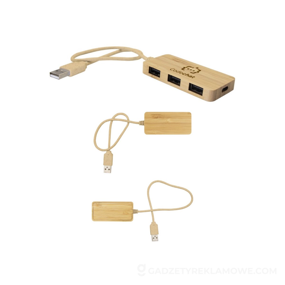 AXP-V7283-17-wariantu-watermark Bambusowy hub USB i USB-C B'RIGHT | Kenzie - drewniany