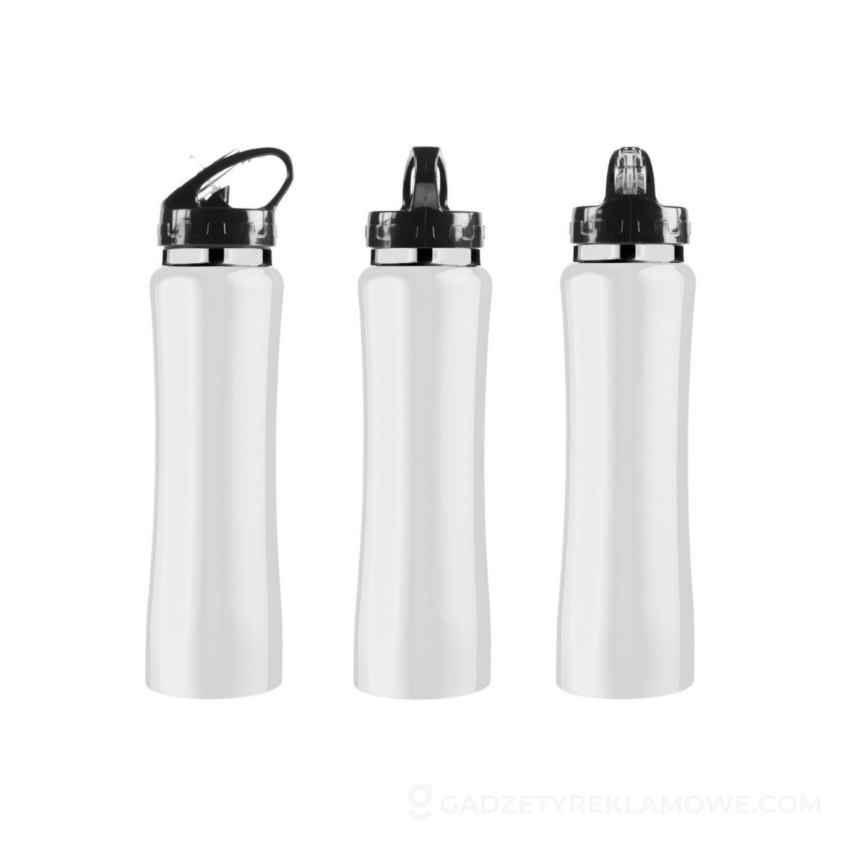 Butelka termiczna 500 ml ze słomką - biała