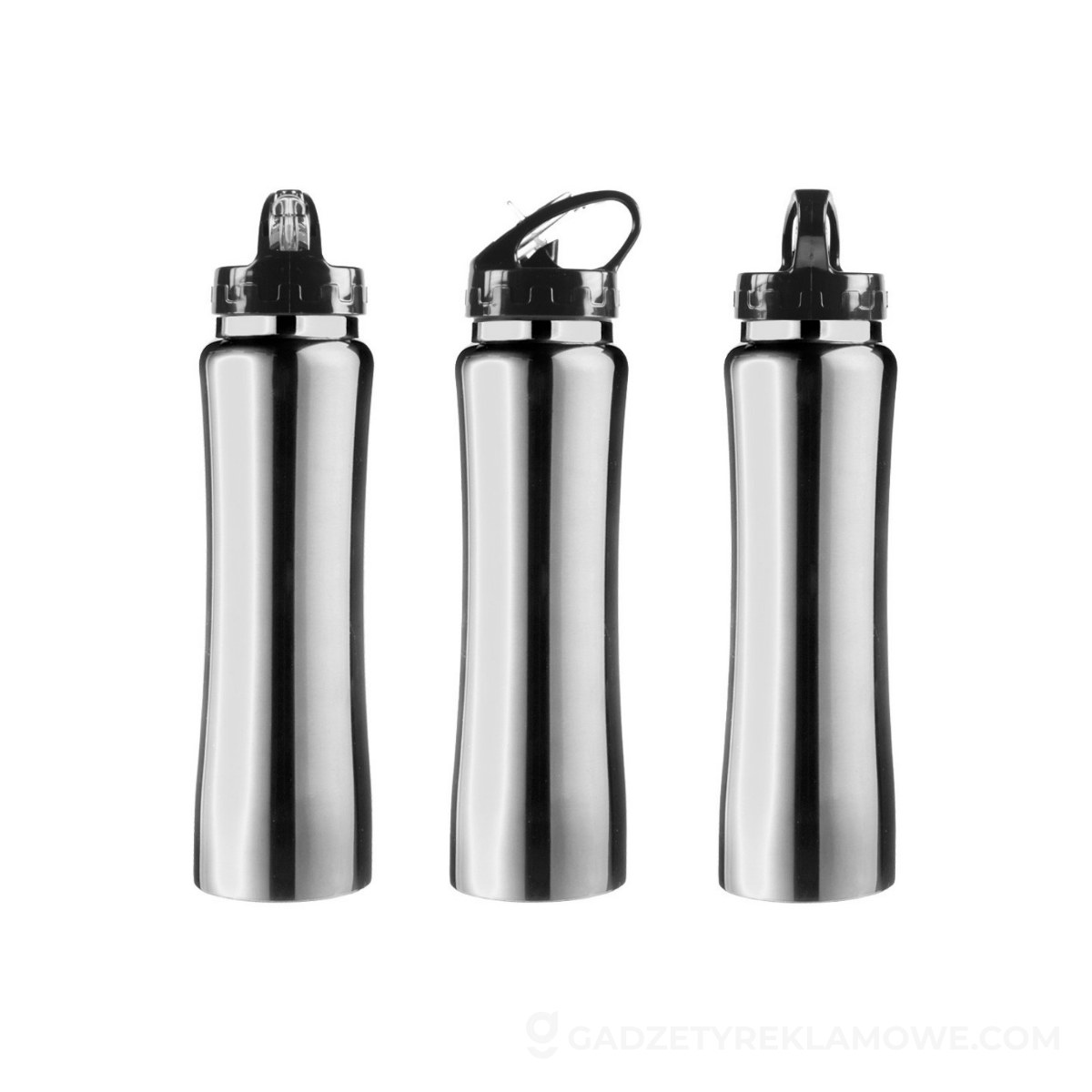 Butelka termiczna 500 ml ze słomką - srebrna