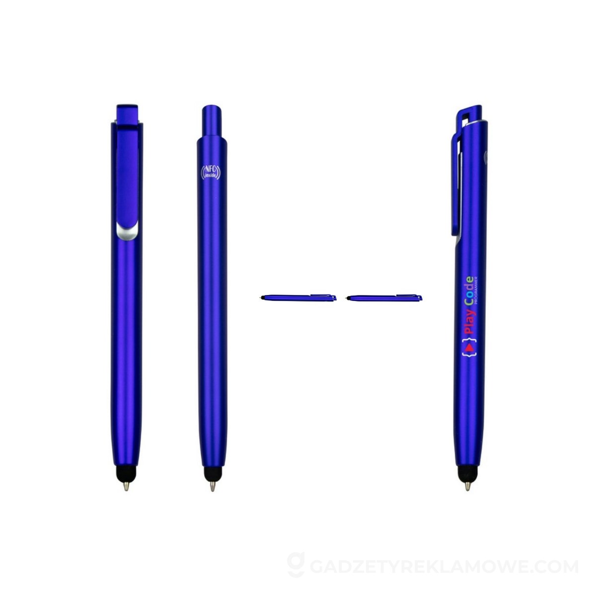 Długopis z chipem NFC, touch pen | Henrietta - granatowy