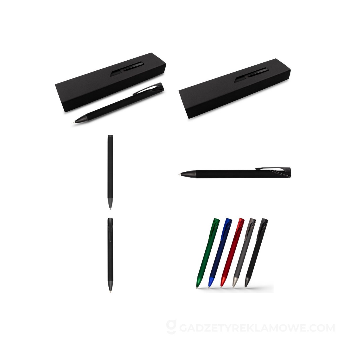 Długopis w etui | Joziah - czarny