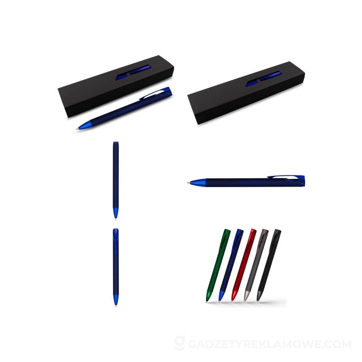 Długopis w etui | Joziah - granatowy