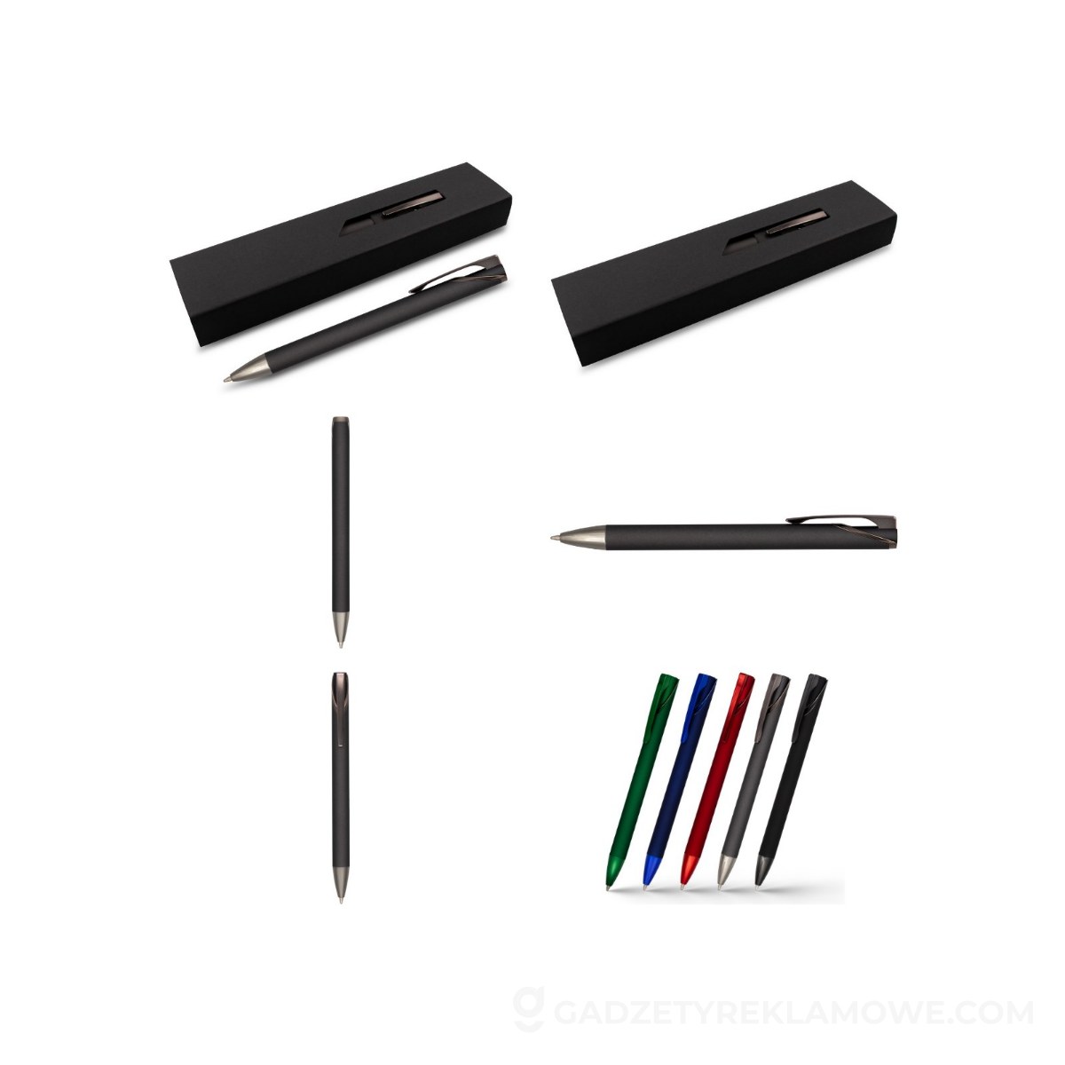 Długopis w etui | Joziah - szary