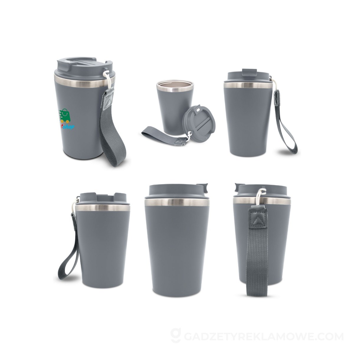Kubek termiczny Nairod 350 ml - szary
