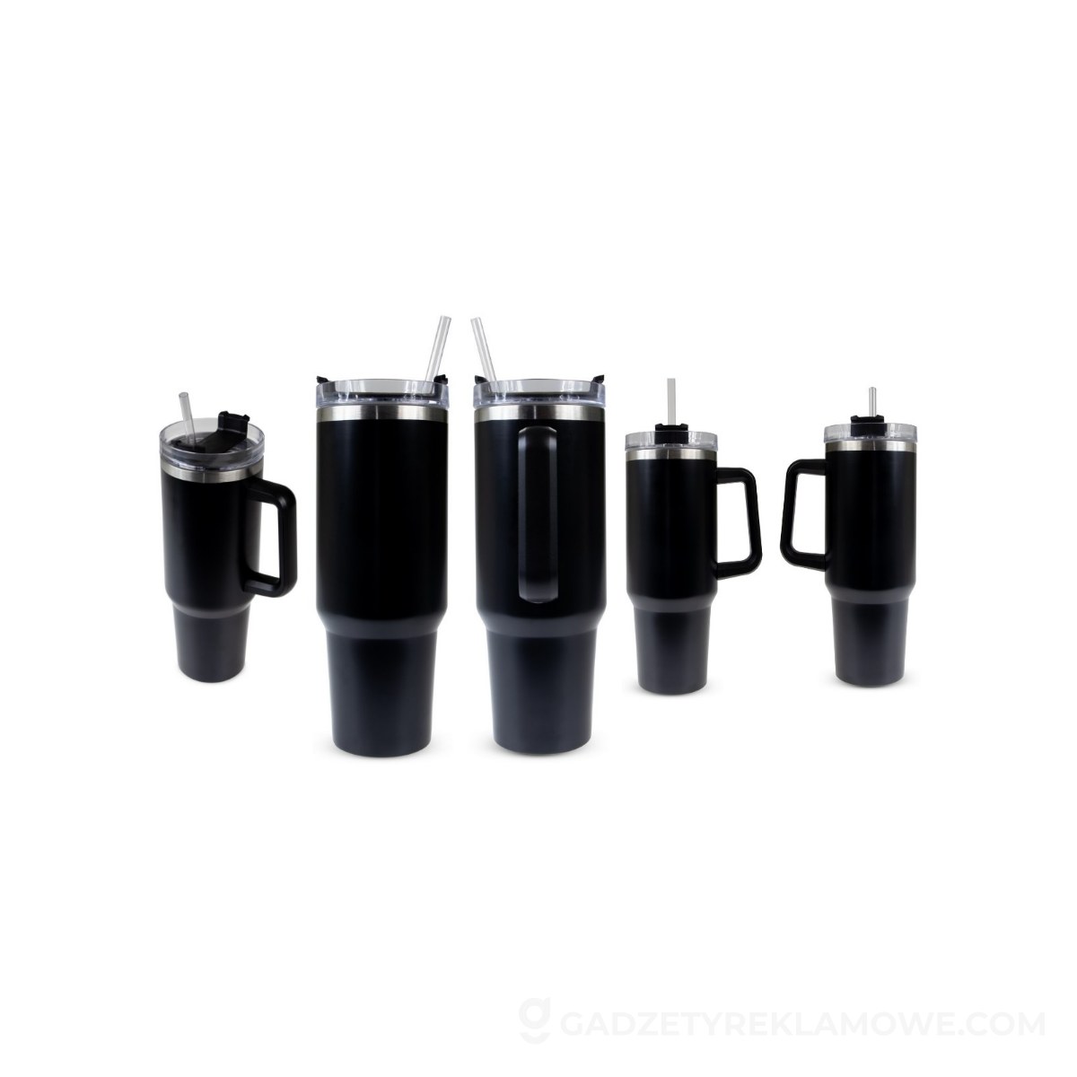 Kubek termiczny 1200 ml z ergonomicznym uchwytem | Stasimus - czarny