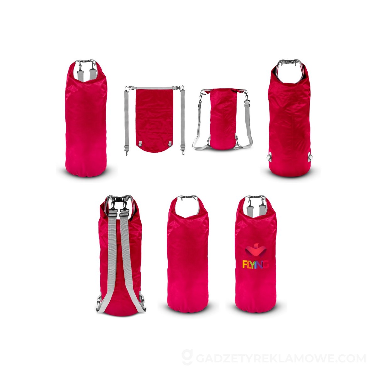 Wodoodporna torba, worek 20 L | Buklor - czerwona