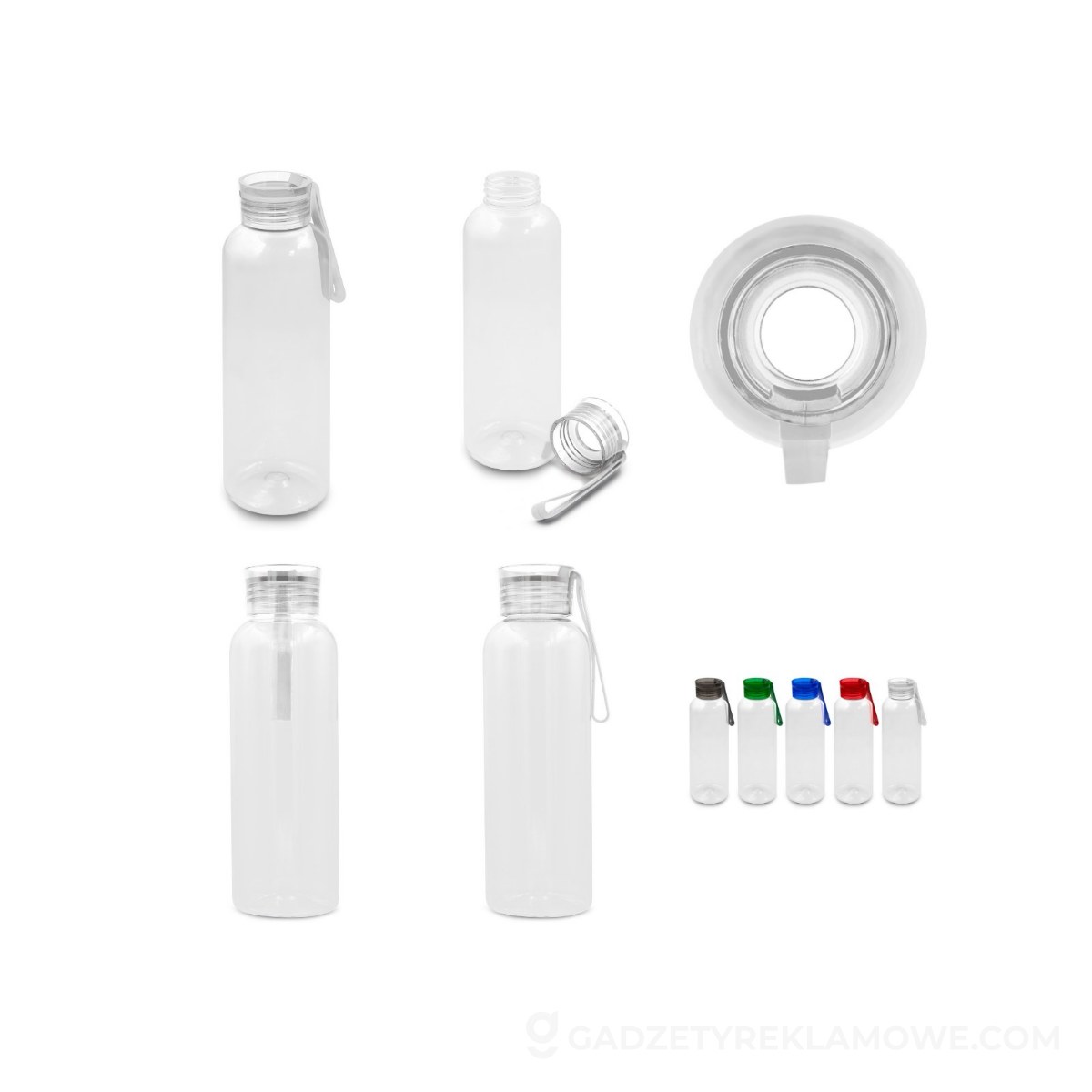 Butelka sportowa 500 ml z RPET | Suna - biała