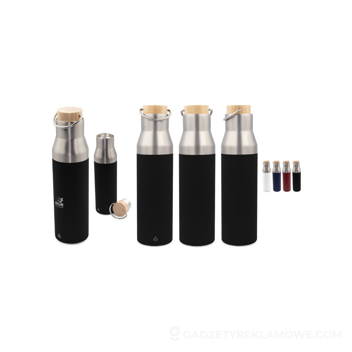 Butelka termiczna 550 ml | Zah - czarna