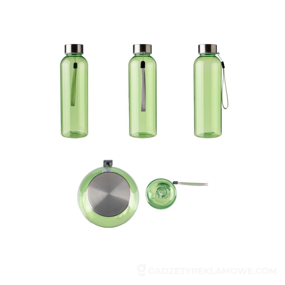 Butelka sportowa RPET 500 ml - limonkowa