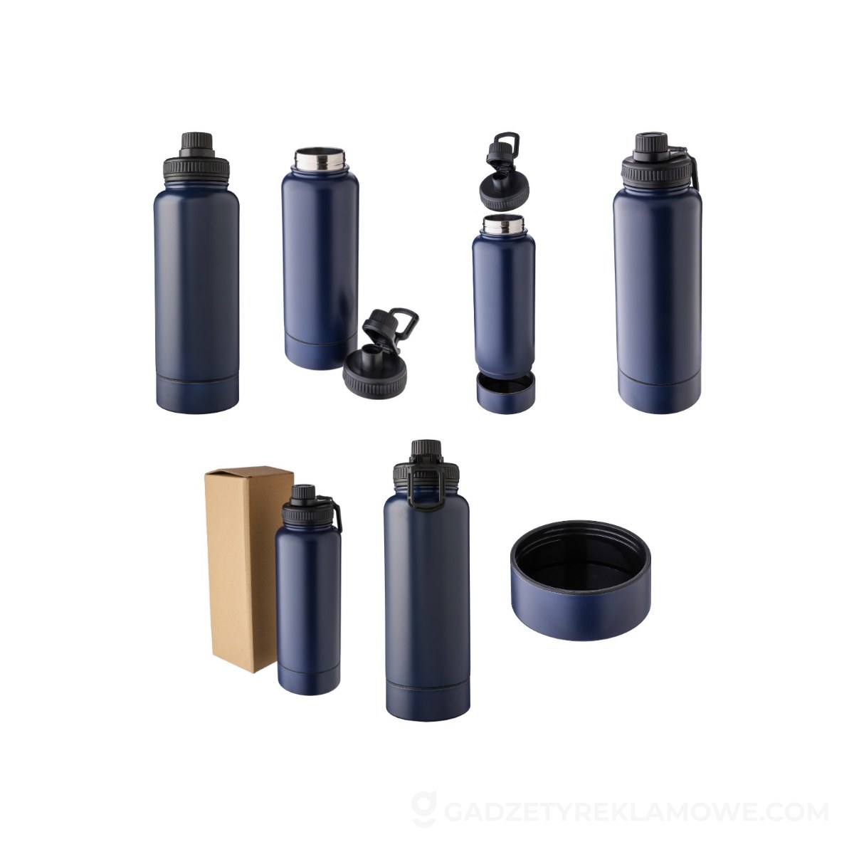Butelka termiczna 1000 ml - granatowa