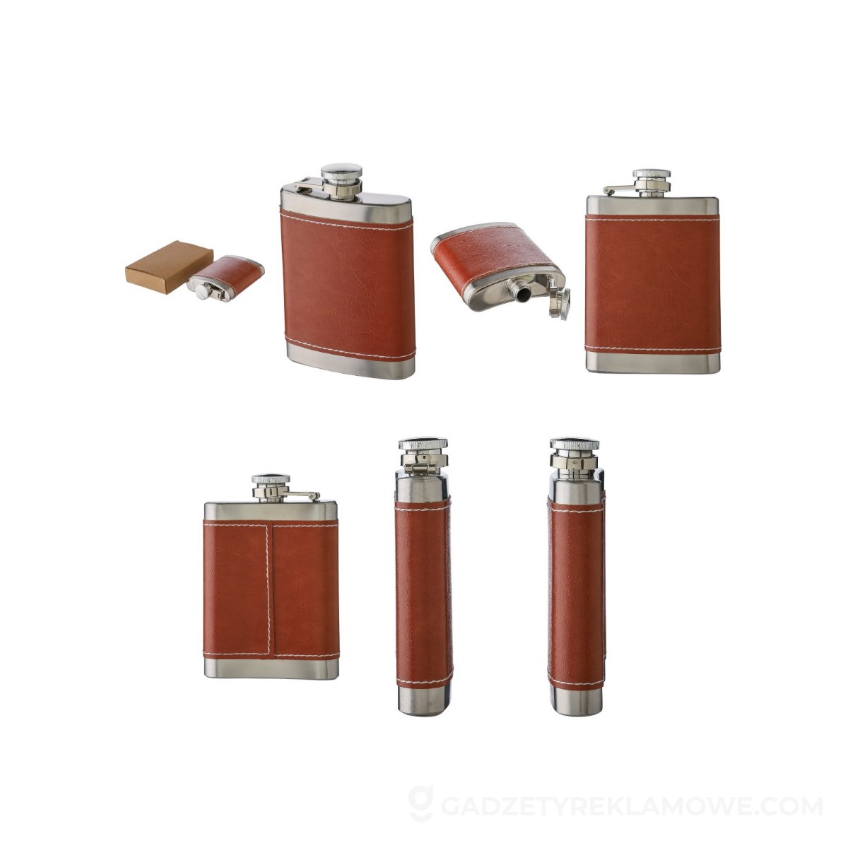 Piersiówka 100 ml - brązowa