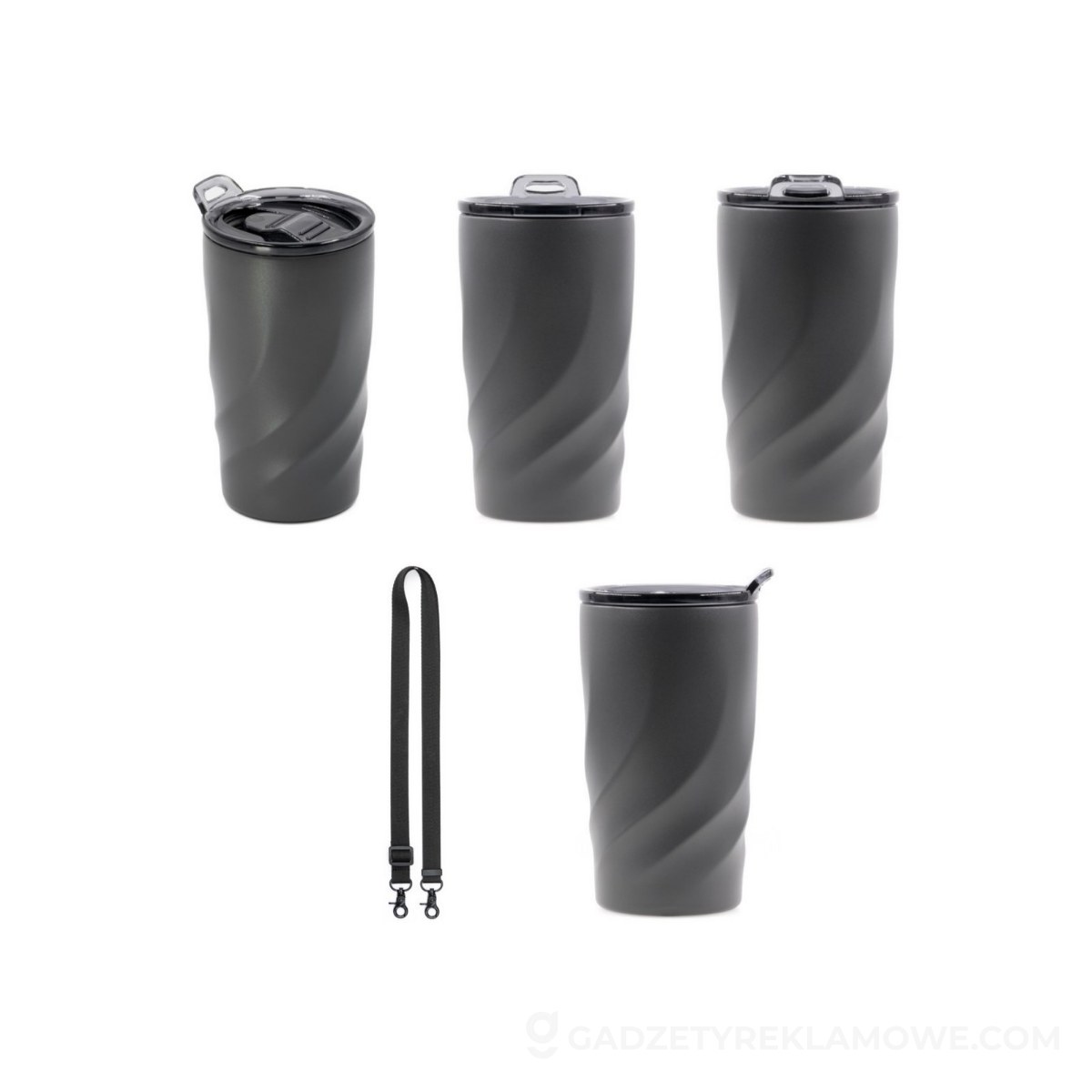 Kubek podróżny BrandCharger Vortex Calix Ceramica - grafitowy