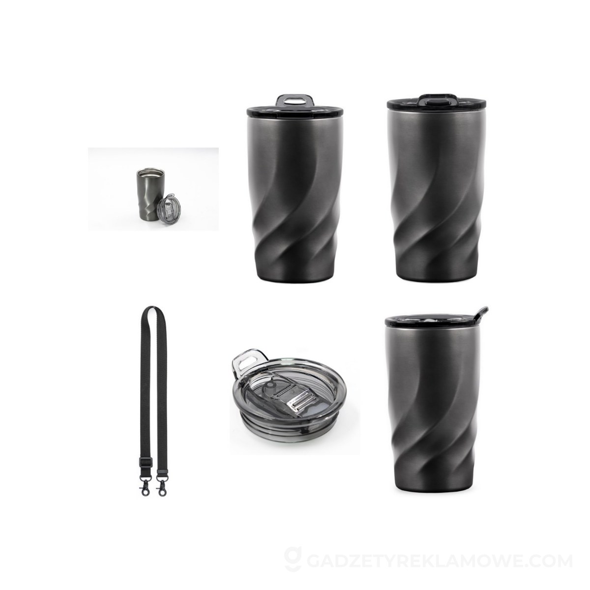 Kubek termiczny 400 ml BrandCharger Vortex Calix - grafitowy