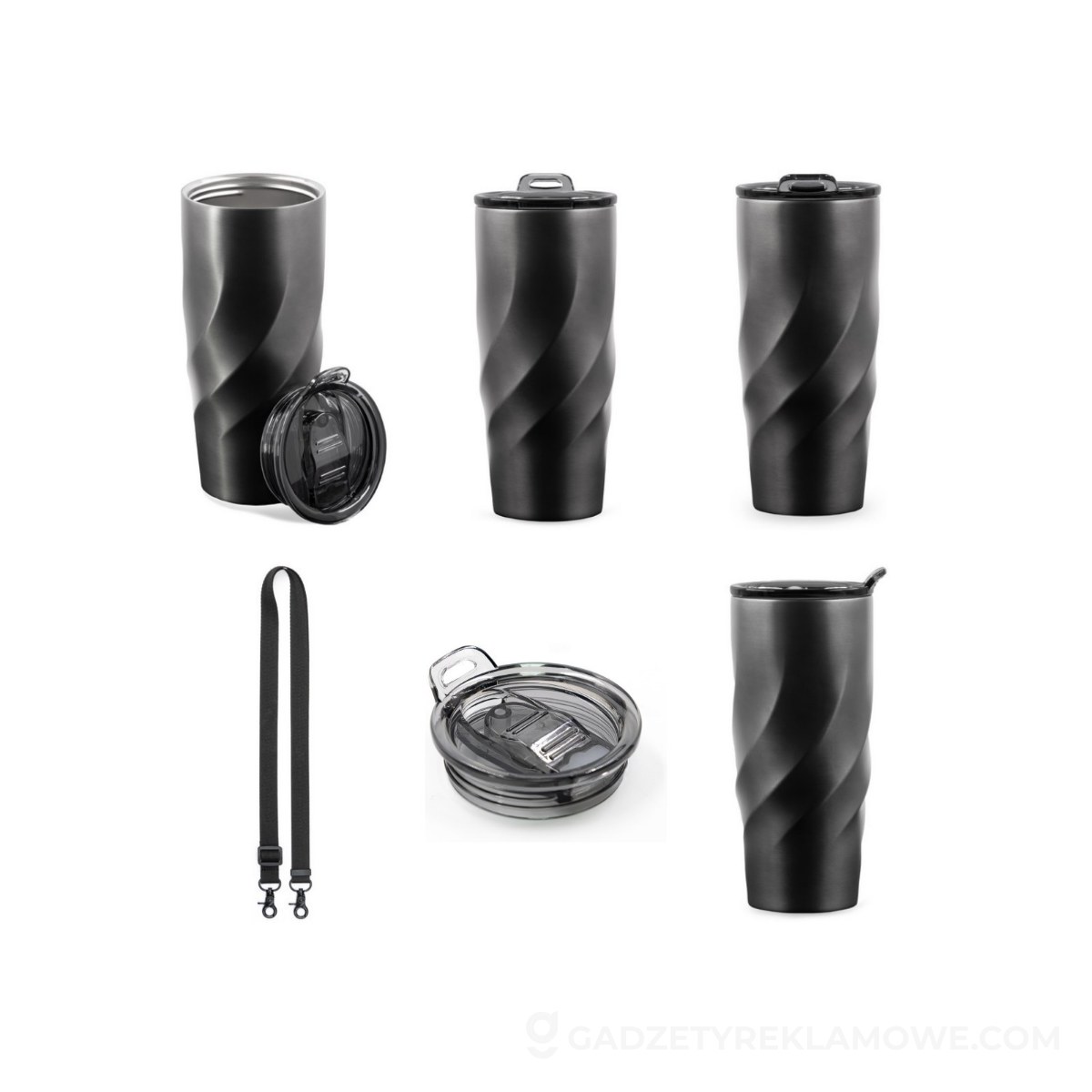 Kubek termiczny 400 ml BrandCharger Vortex Calix XL - grafitowy